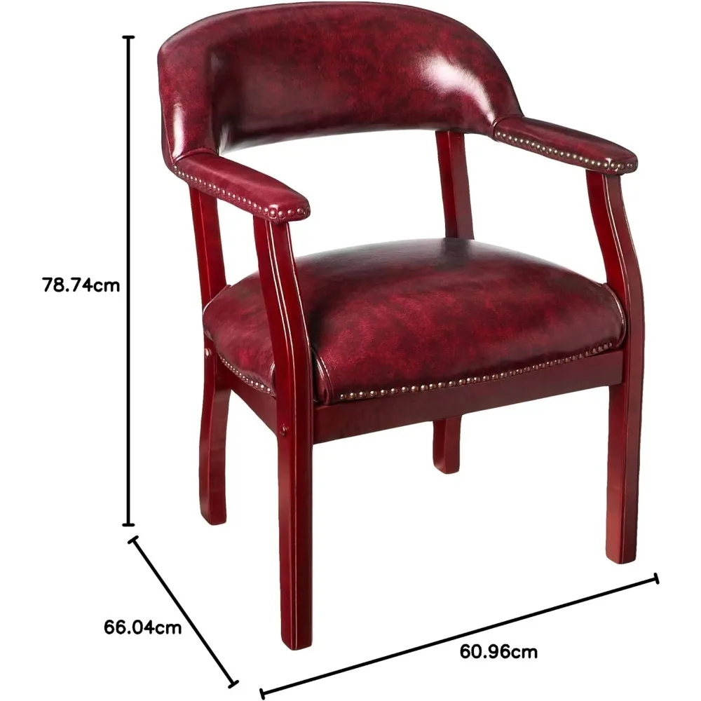 Sedia Boss Captain in vinile bordeaux