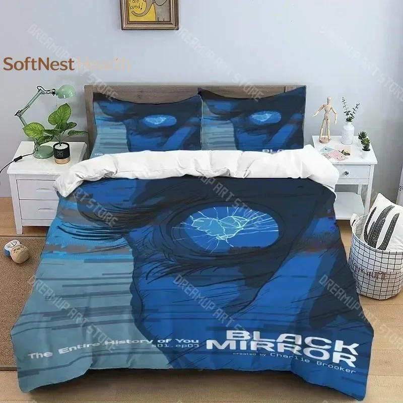 2026 3D Print Fashion B-Black Mirror Bedding Set Boys Girls Twin Queen King Size Duvet Cover Pillowcase Bed Boys Adult Bedroom