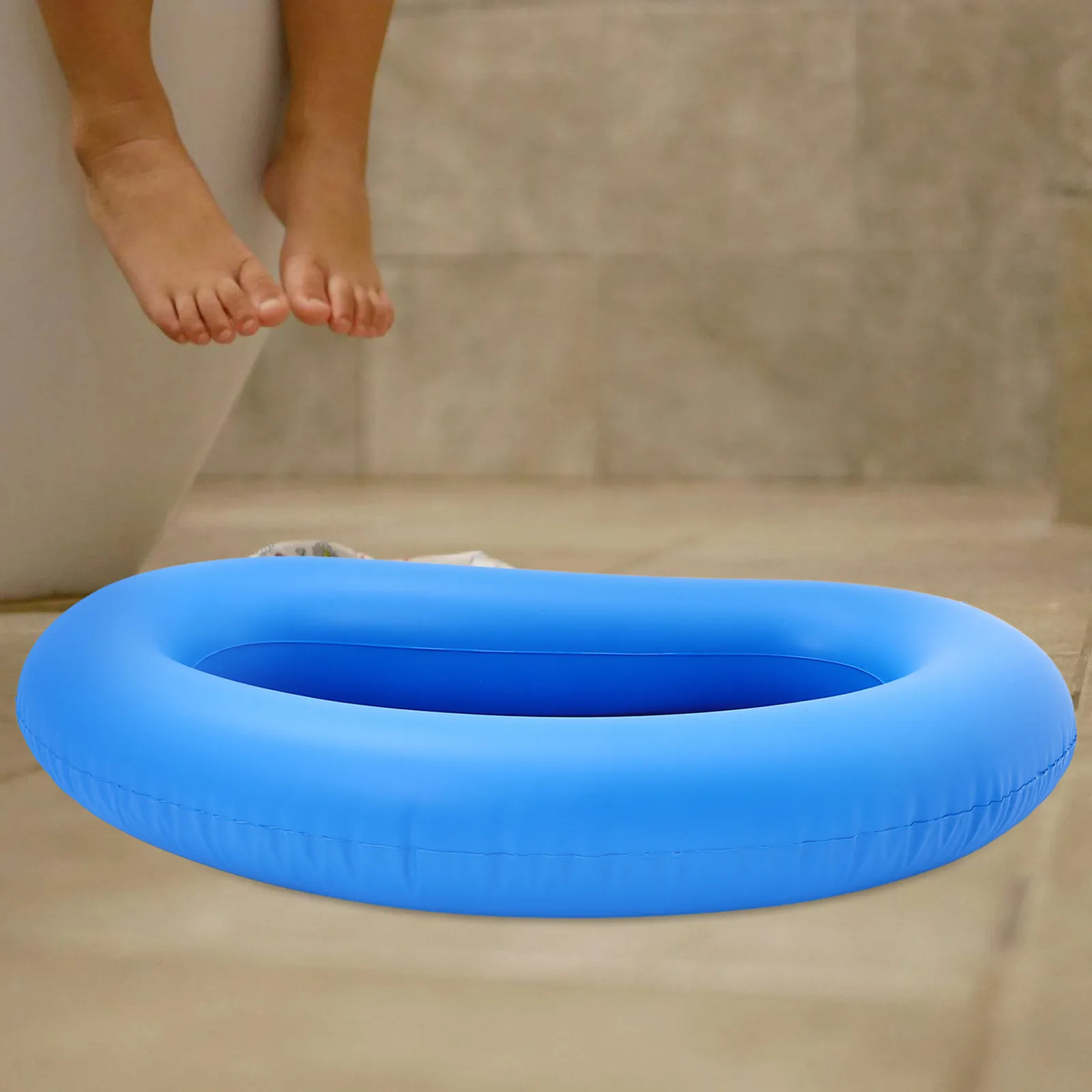 

Inflatable PVC Pool Foot Bath Portable Soft Folding Foot Wash Basin for Camping Beach Poolside Cleaning Soaking Pool