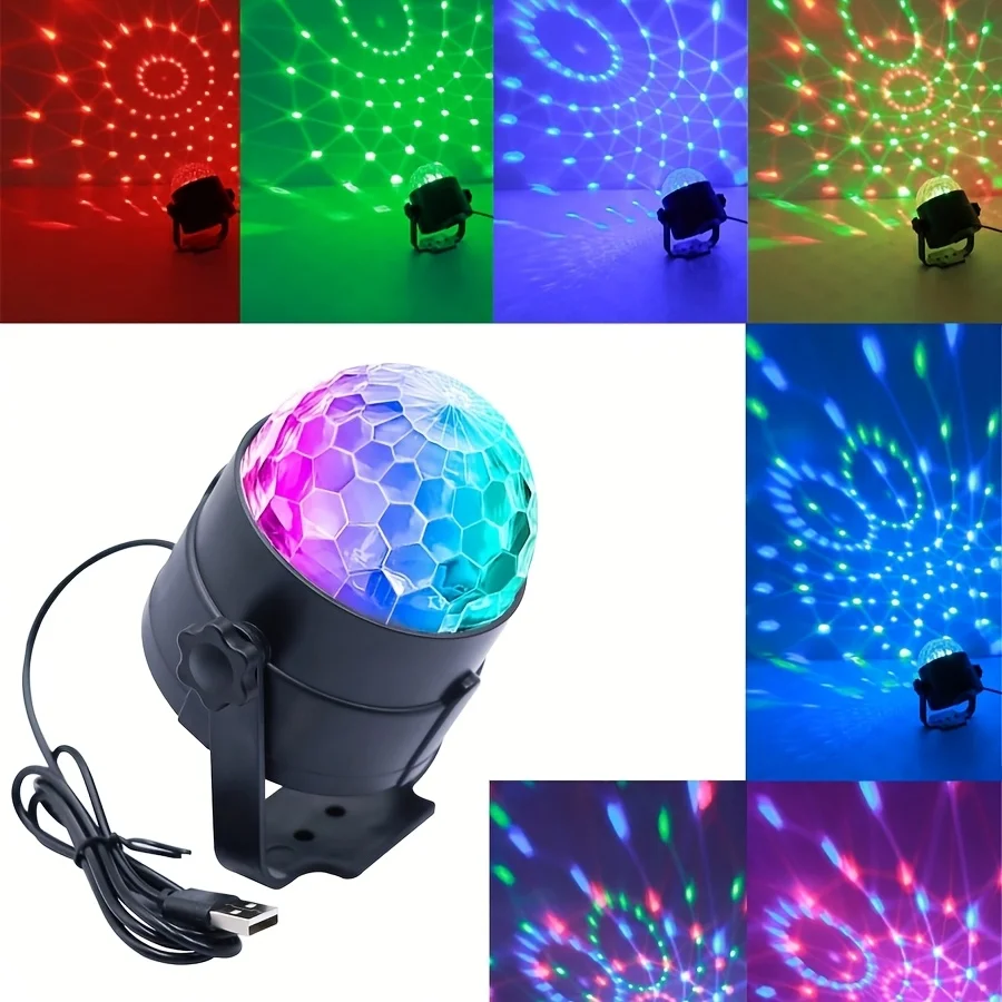 

Светодиодный сценический светильник для диско-шара, питание от USB, отдельно стоящее крепление, для дня рождения, свадьбы, украшения для рождественской вечеринки