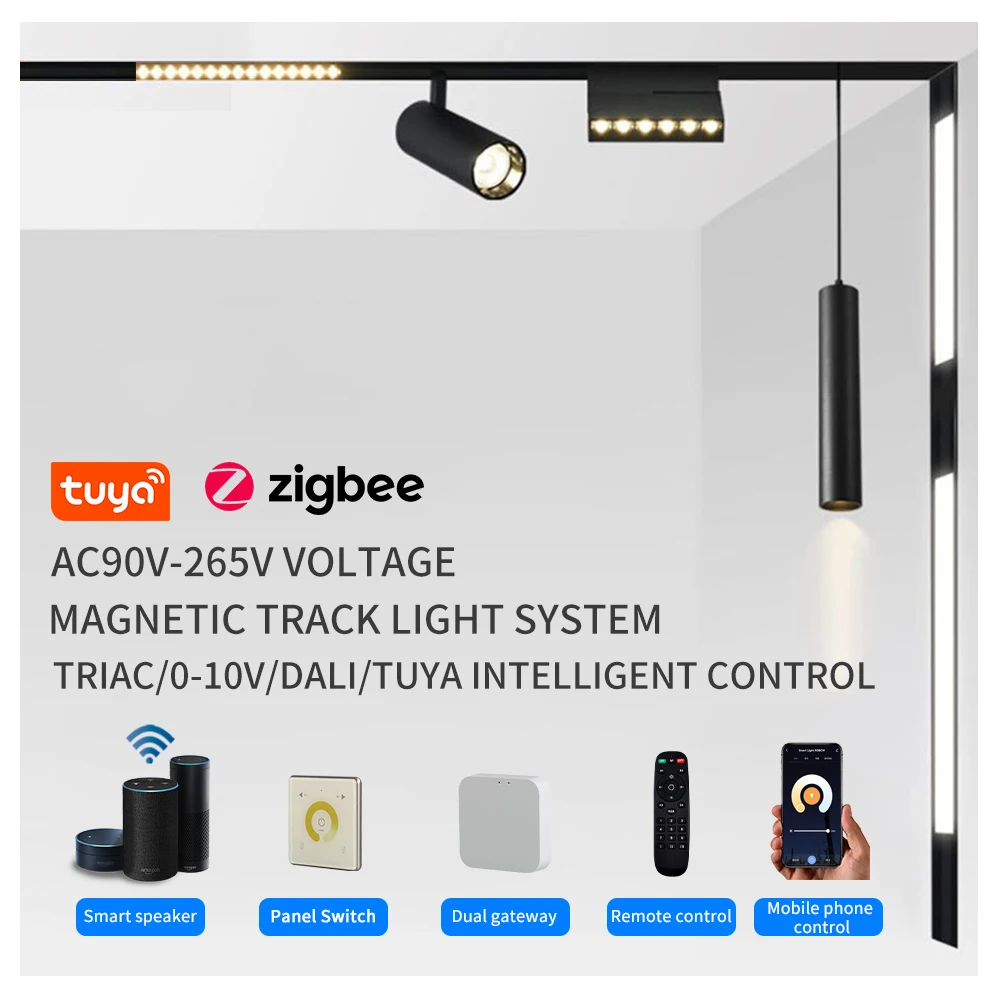 Surface Recessed Ceiling Linear Rail 25MM Accessories Connectors System Spot Lighting Led Magnetic Track Lights For Living Room