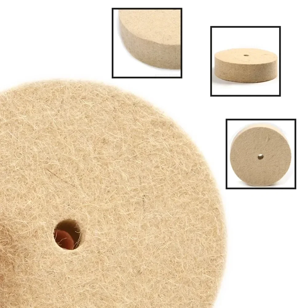

3 Inch Wool Felt Polishing Wheel Beige Buffing Pad Grinding Wheel Pad Polisher Disc Replace Replacement.accessory Spare