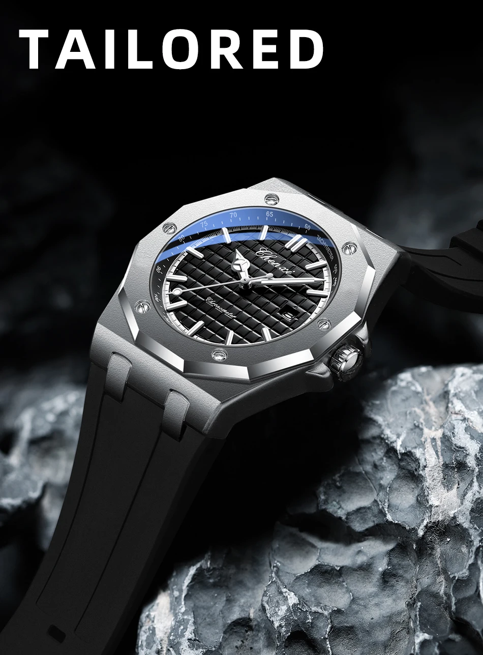 CHENXI 8268 Men's Luxury Watch Top Brand Compact Silicone Waterproof Calendar Night Light Men's Texture Watch Gift Reloj Hombre