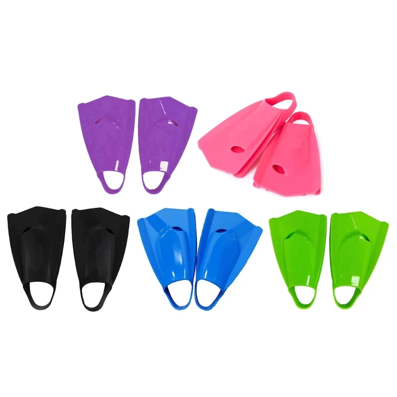 Comfortable Short Snorkeling Fins Travel Size Flippers Silicone Swim Training Fins for Snorkeling Divings Swimming