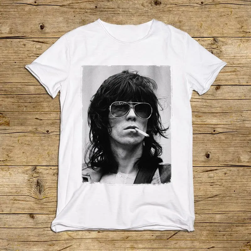 T-shirt décontracté pour homme, été 2026, imprimé portrait rock hip-hop, col rond, manches courtes, 100 % coton, neutre, doux et respirant