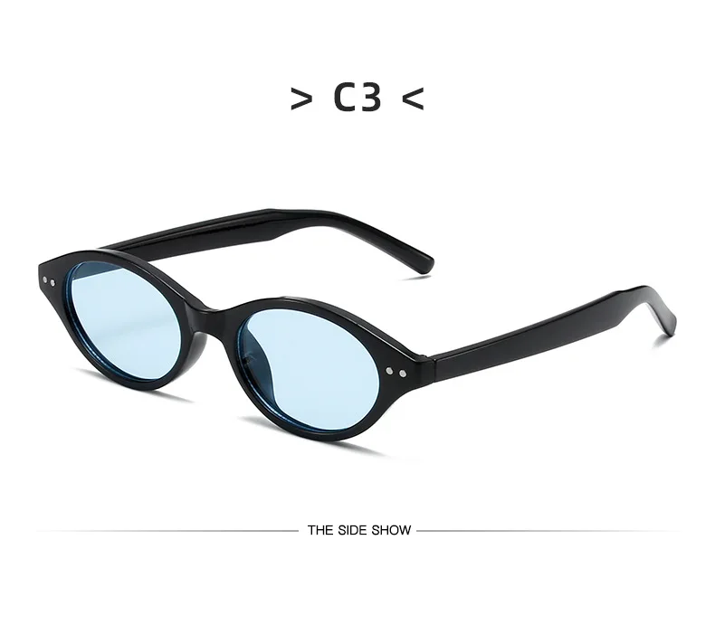 Kleine ovale Brillengestelle mit klaren Gläsern, süßes Süßigkeiten-Kostüm, dekorative Computerbrille, Damen-Sonnenbrille – Detail 9