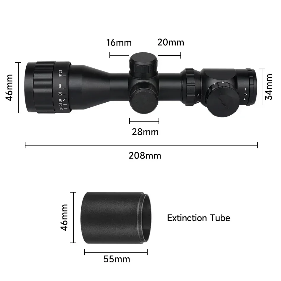 Imagem -03 - Telescópio Óptico Ajustável para Caça Telescópio Monocular Tático Tri-iluminado Revestimento Completo Visão de Alta Definição 26x32ao