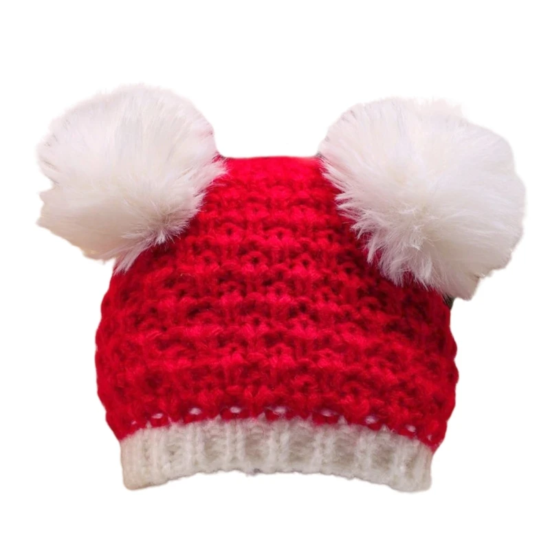 Casquettes respirantes avec pompons, Bonnet pour bébé, accessoires photographie, chapeau noël, chapeau respectueux