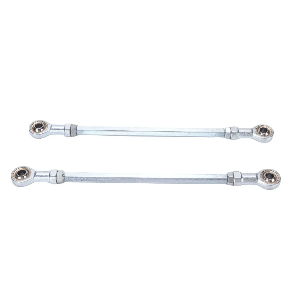 2Pcs Durable 220mm Length Steering Tie Rod Kit 8mm Hole Diameter Steel Alloy ATV Tie Rods Go Kart Tie Rod For Drift Trike