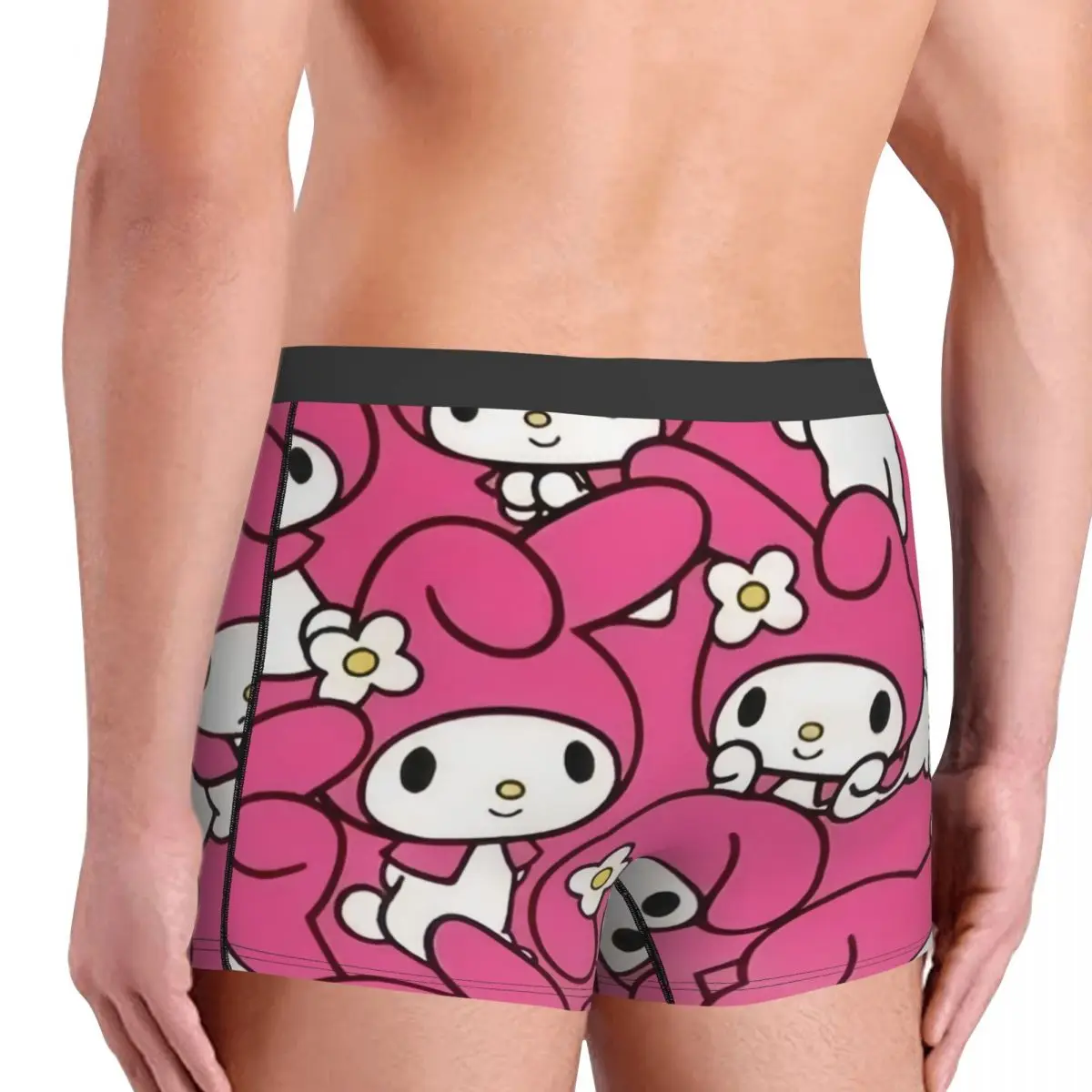 Roupa Interior Anime personalizada dos homens, Boxer respirável, Shorts masculinos, Cuecas macias, Custom, Minha melodia, Sanrio, Japão