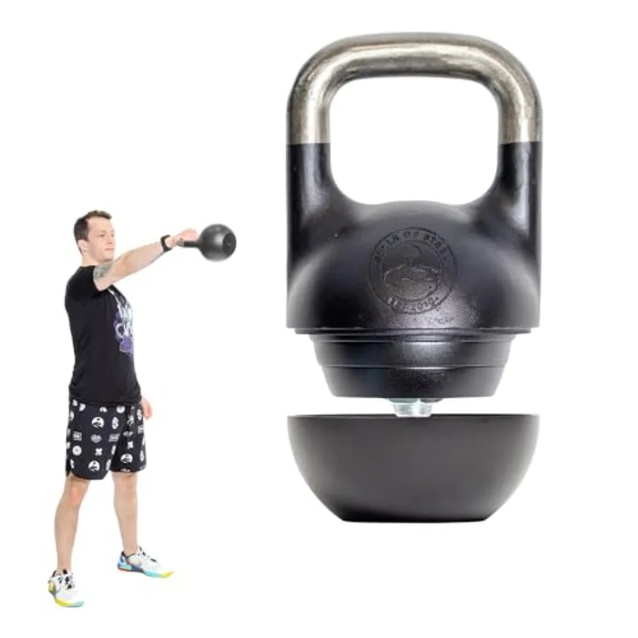 Verstellbare Kettlebell 6–12 kg, Kettle Bell-Gewichtsset, Stahlgehäuse, intern belastbar für Ganzkörpertraining, Wettkampfstandard