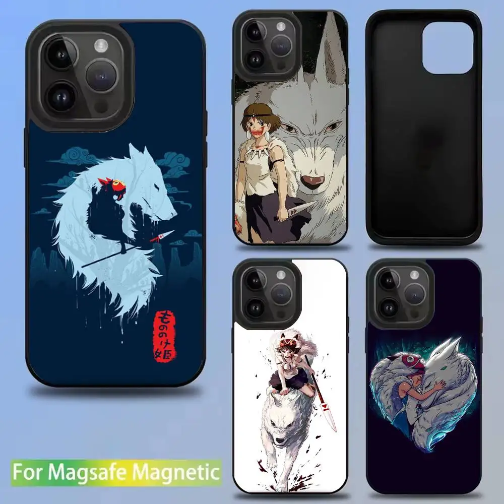 

M-Mononoke Hime Phone Case For iPhone 16,15,14,13,12,11,Pro,Max,Plus,Mini,SE New Magsafe Magnetic Wireless Charging