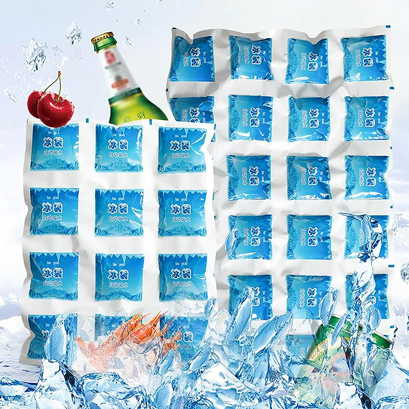 

Reusable Gel Ice Bag Automatic Water Absorption Insulated Ice Pack Pain Cold Compress Cooling Bag Food Keep Fresh Ice Pack