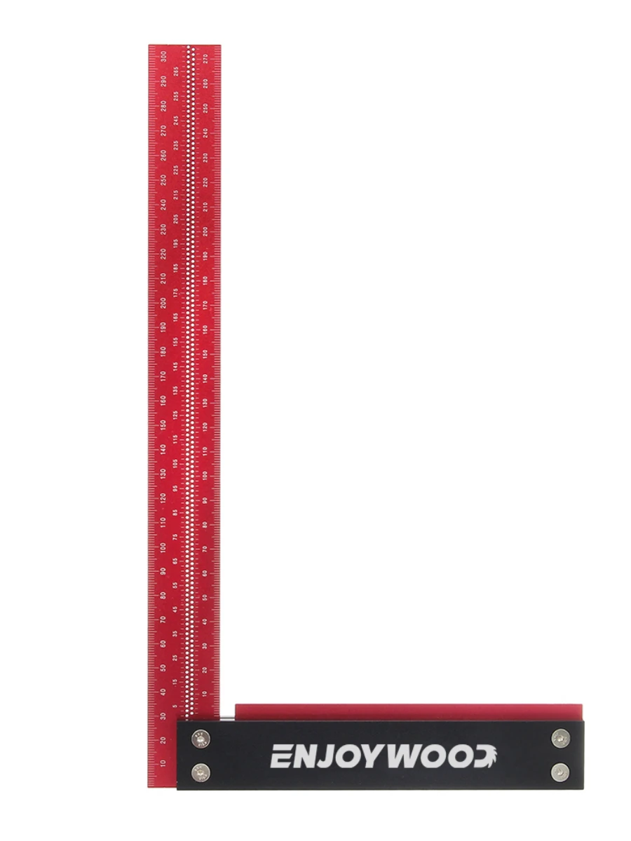 VEIKO-LS Woodworking 90 Degree 300mm 12 inch Precision L Square Measurement Ruler for Measuring and Marking Woodworking