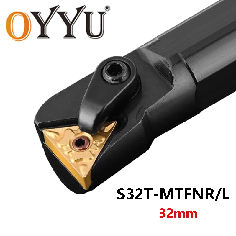 Oyyu Mtfnr Mtfnl S32t-mtfnr16 S32t-mtfnl16 S32t-mtfnr22 Barra Chata 32 mm Torneamento Interno Ferramenta Titular Haste Inserções de Carboneto Tnmg