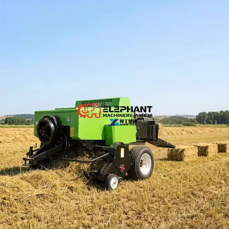 High Efficiency Baler Machine Silage Baler and Wrapper Small Mini Hay Baler for Harvesting Packing Modern Farm Use