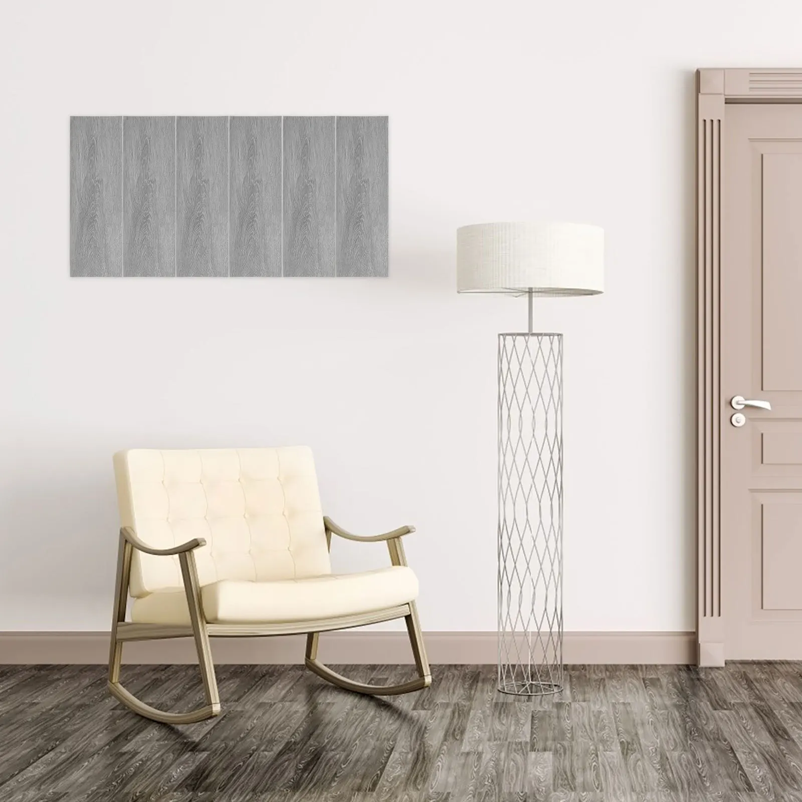 

32Pcs Wood Grain Wallpaper Peel and Stick Self Adhesive PVC Decorative Tiles for Bathroom Kitchen Floor Covering