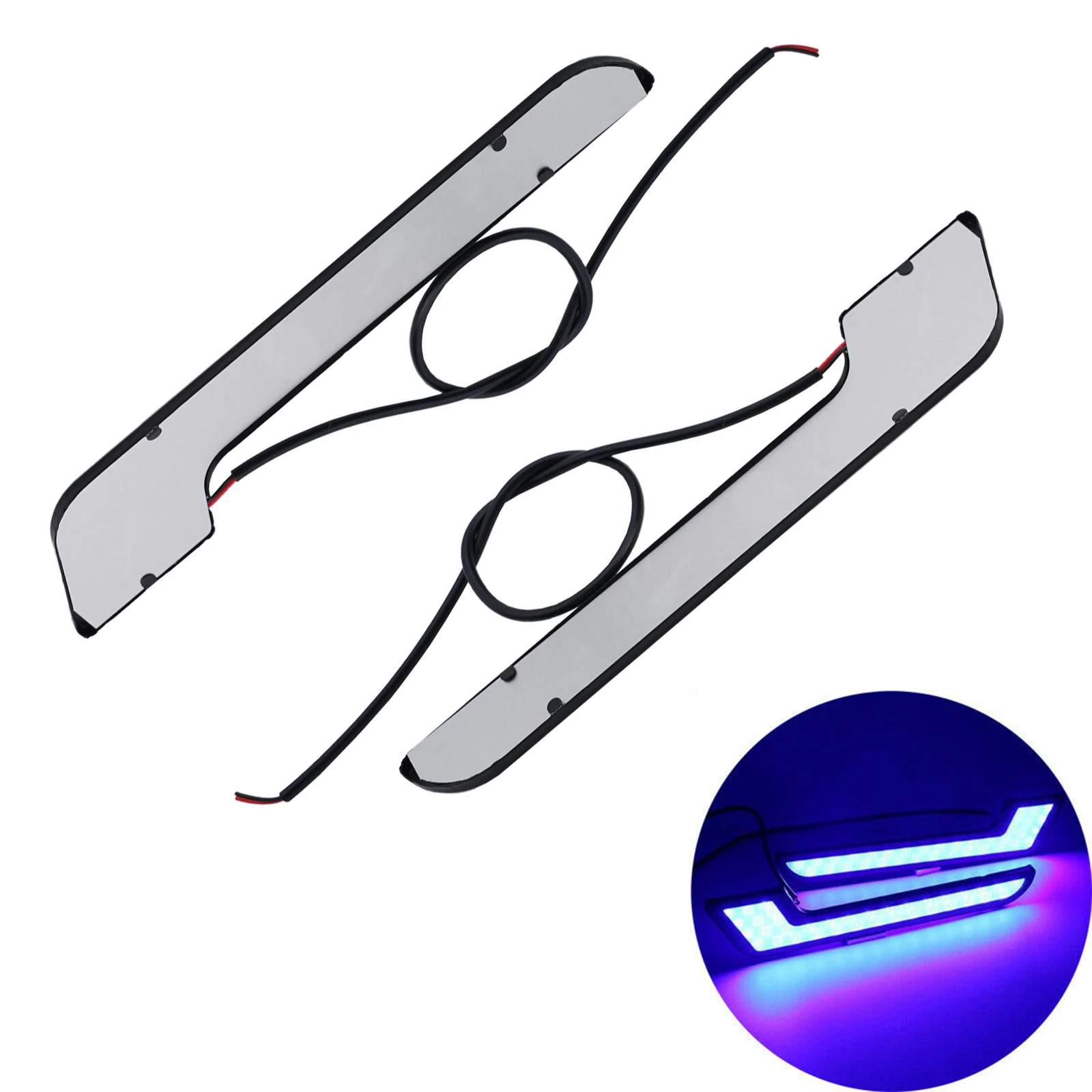 

2pcs Daytime Running Light LED Strip DRL Accessories Easy To Install Fog COB High Quality Ice Blue Replacement