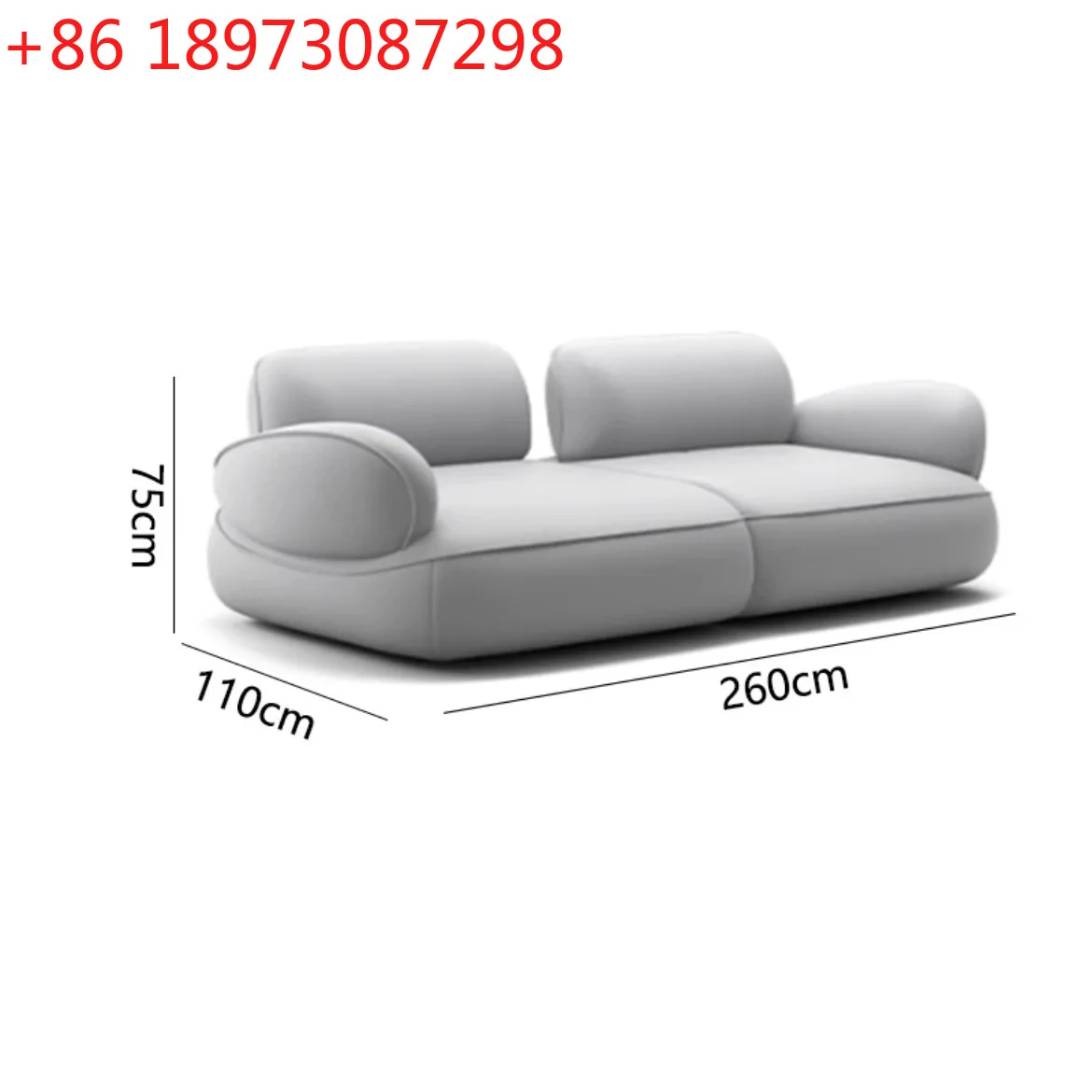 مسند ظهر منحني إيطالي بسيط قابل للتعديل على الطراز البسيط الحديث أريكة فيلا لغرفة المعيشة