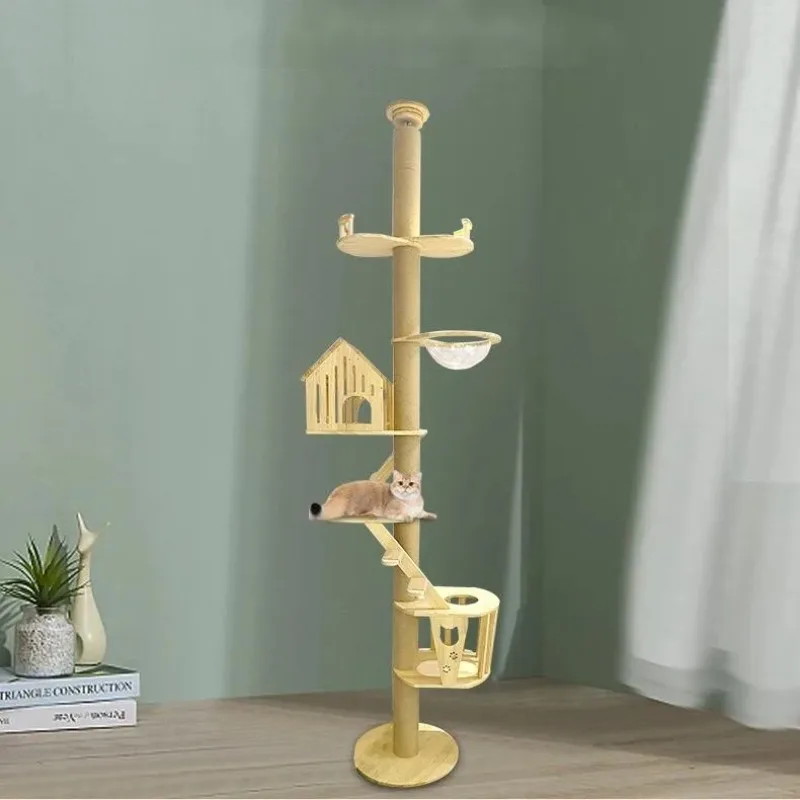 New pet toy cat climbing frame jumping platform cat tree apartment furniture pet house tower floor scratching column