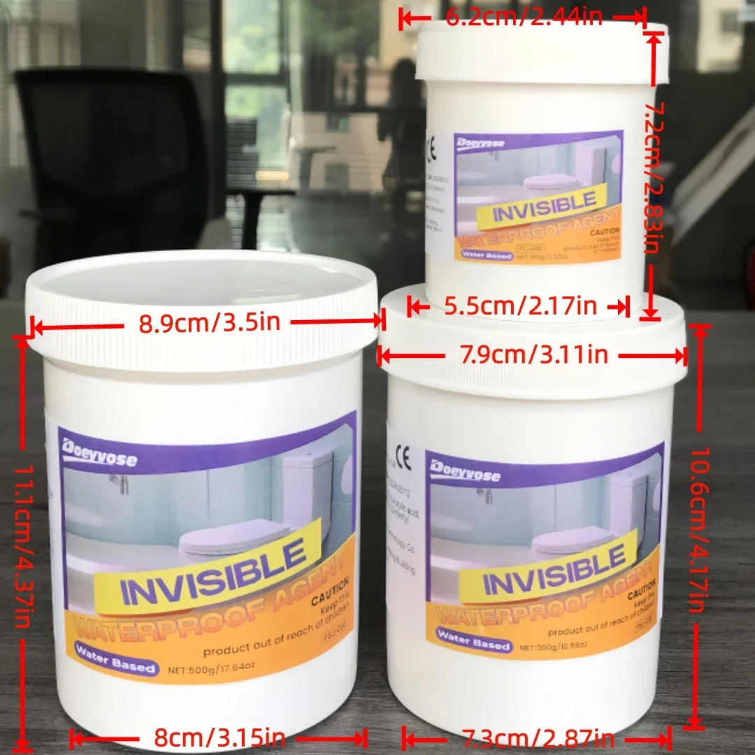 500g/300g/100g Invisible Transparent Waterproof Sealant Anti-Leak Repair Glue For Roof Bathroom