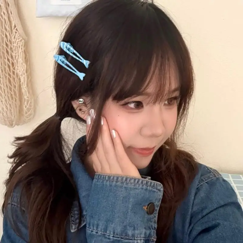 

652F Girl Flat Clip Hairpin Ornaments Pin Barrette for Women Girl Bunches Hairclip Sweet Christmas Sweet Photo Props