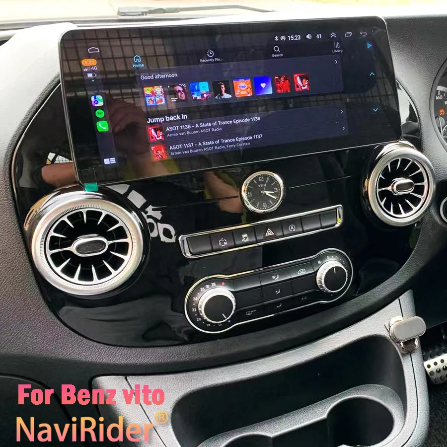 12.3 นิ้ว 2Din Android 14 รถวิทยุสําหรับ Mercedes Benz Vito 116 W447 2016 สเตอริโอ GPS นําทาง DSP Video CarPlay ผู้เล่น