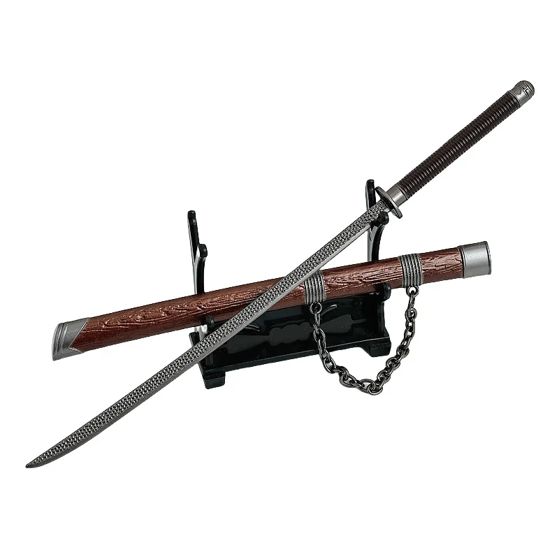 Coltello medievale da 22 cm Katana giapponese con fodero, coltello per ascoltare il vento, spada giocattolo samurai ornamenti regali raccogliere artigianato in metallo