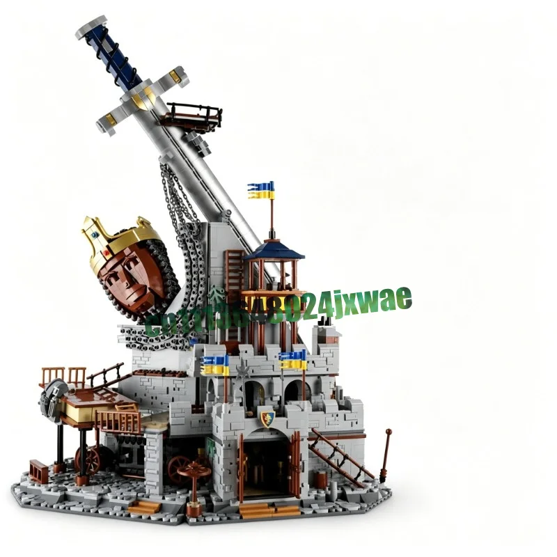 NEW 5950PCS Excalibur Building Blocks Fantasy Castle Model DIY Assembly Creative Toy Collection Display Puzzle Xmas Popular Gift