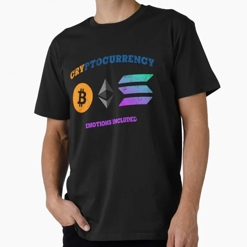 

Cryptocurrency Emotions Included - Crypto Art bitcoin Token Cryptocurrency Blockchain Gift T shirt for men Large size Tops S-6XL