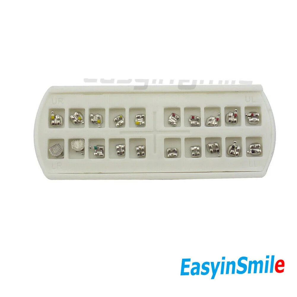 5 zestawów wysokiej jakości materiału dentystycznego EASYINSMILE do wspornik metalowy Mini orto szelki Roth / MBT 345 022 wysokiej jakości