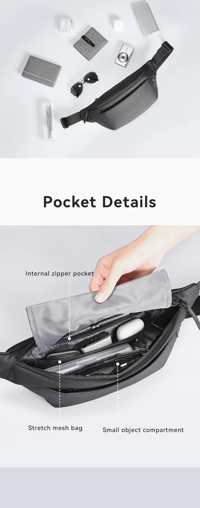 MARK RYDEN Chest Bag for Men Waist Pack Male  Fanny Packs for Men Rioneras De Cintura Para Hombre Crossbody Bag Men