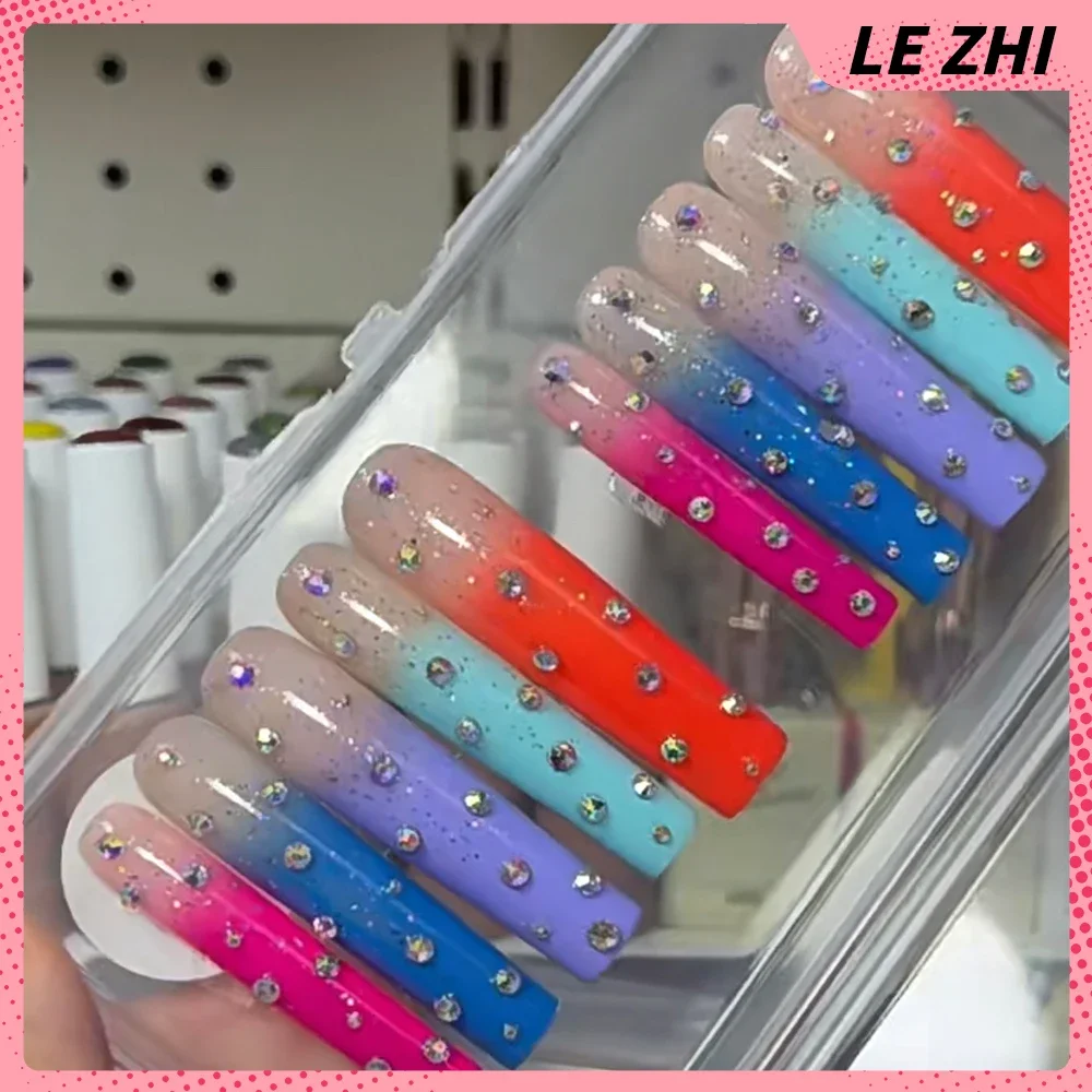 Highend Customization Press On Fake Nails Xxxl Long Coffin Stiletto Hello Kitty Ballerina Diamond Artificial Nail Party Stickers