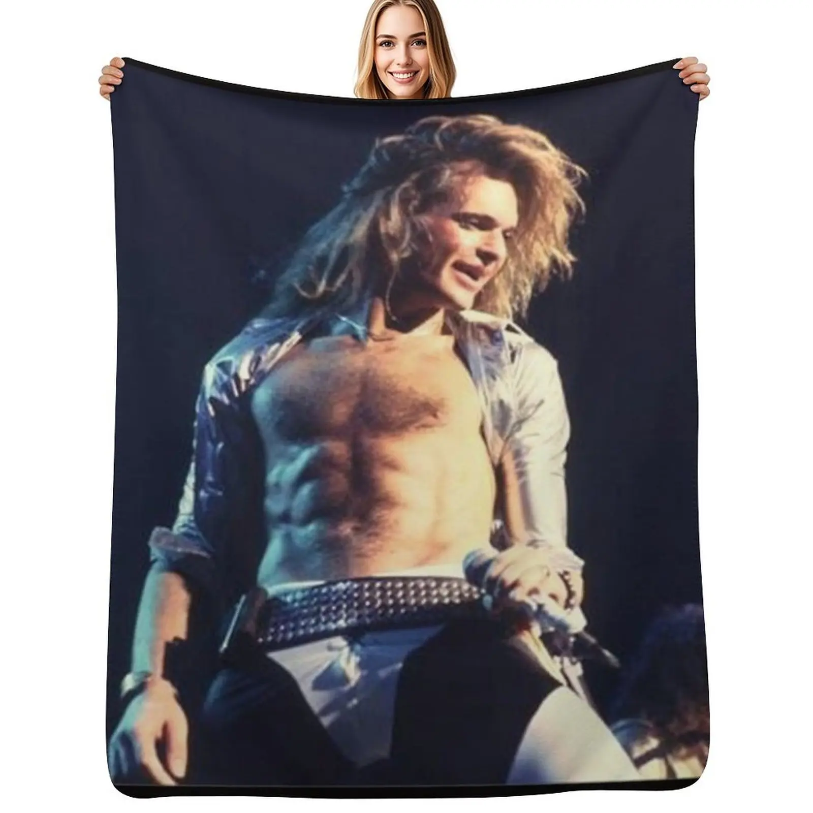 

Sexy David Lee Roth Throw Blanket Compact Warm Blanket for Car Road Trip