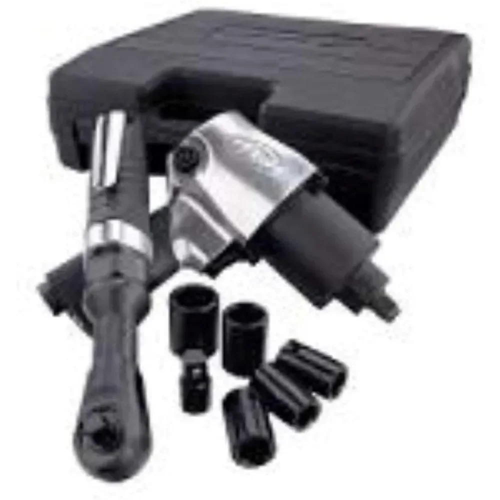 2317G Edge Series Kit with 231G Air Impact & 170G Air Ratchet Wrench, 5 Piece Socket Set and Storage Carry Case