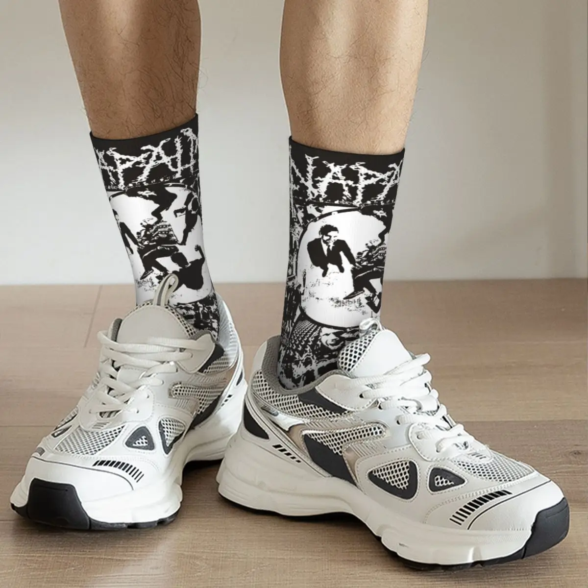 Novelty Women Socks Napalm Death Music Band Accessories Super Soft Death Metal Skateboard Socks All Seasons