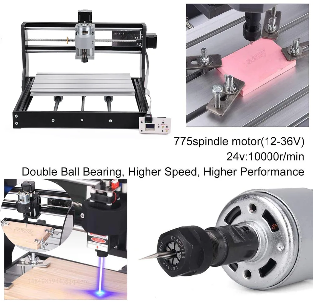 Imagem -04 - Cnc 3018 Pro Máquina de Gravura Roteador de Madeira Grbl Er11 Mini Faça Você Mesmo 40w Gravador a Laser para Pcb Pvc com Controlador Offline