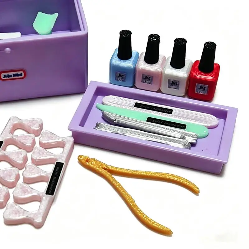 【M】Mini Dollhouse Manicure Tool Set Accessories Perfect For Pretend Play Doll House Decoration Collection