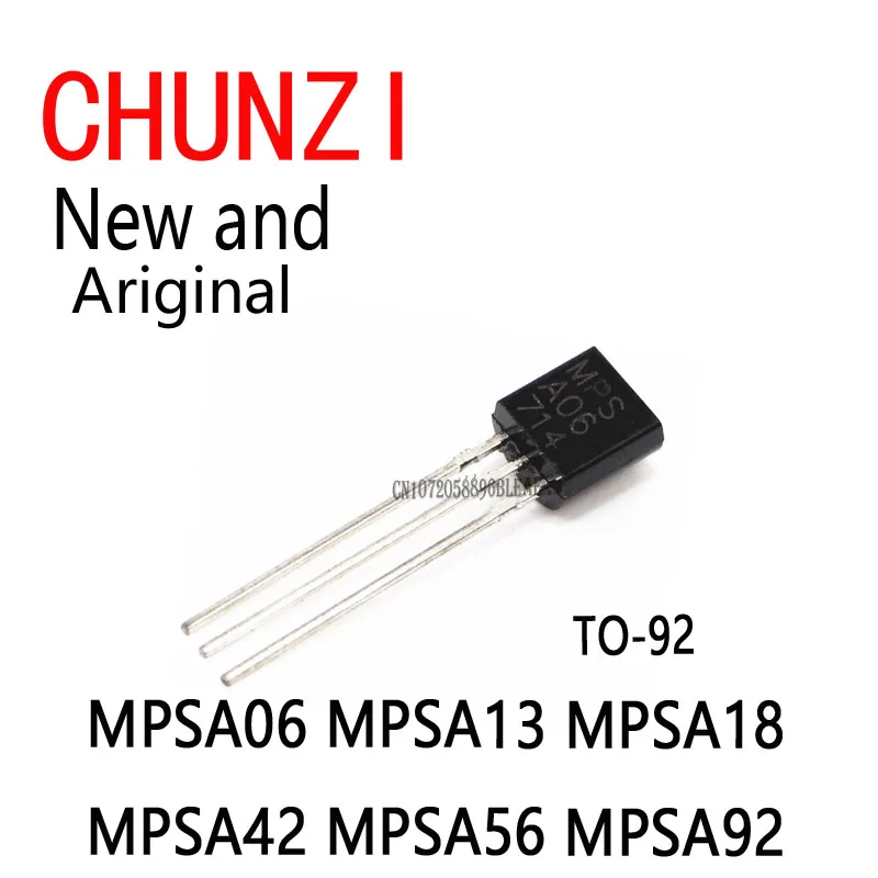 100pcs New and Original TO-92 MPSA06 MPSA13 MPSA18 MPSA42 MPSA56 MPSA92