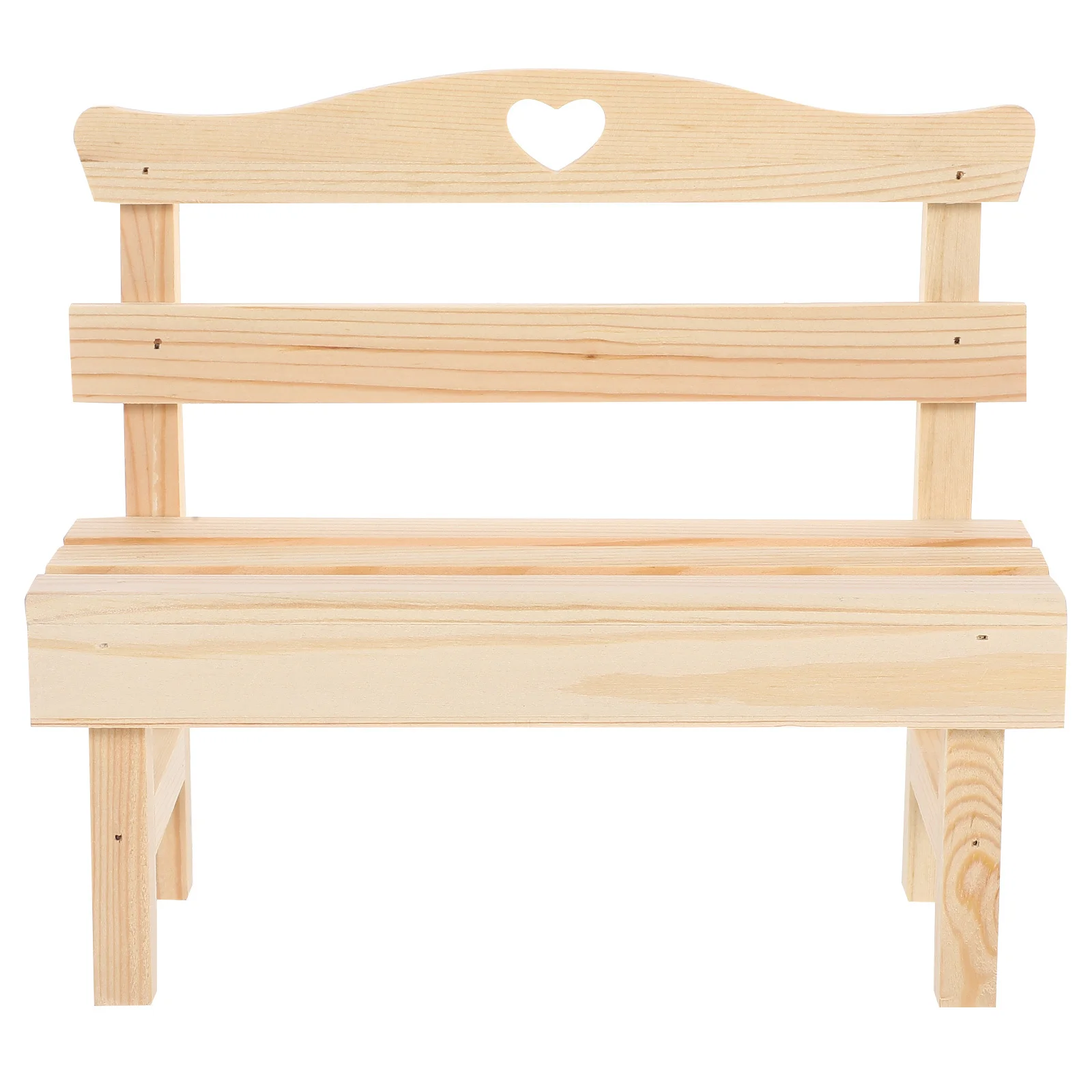 1pc ミニ木製ベンチ松工芸品ドールハウス庭風景ディスプレイ装飾ベンチルームオーナメント寝室デスク装飾