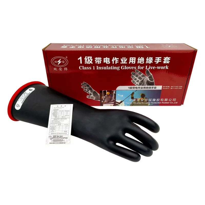 Level 1 hand protective gloves for live work 10KV insulating gloves latex