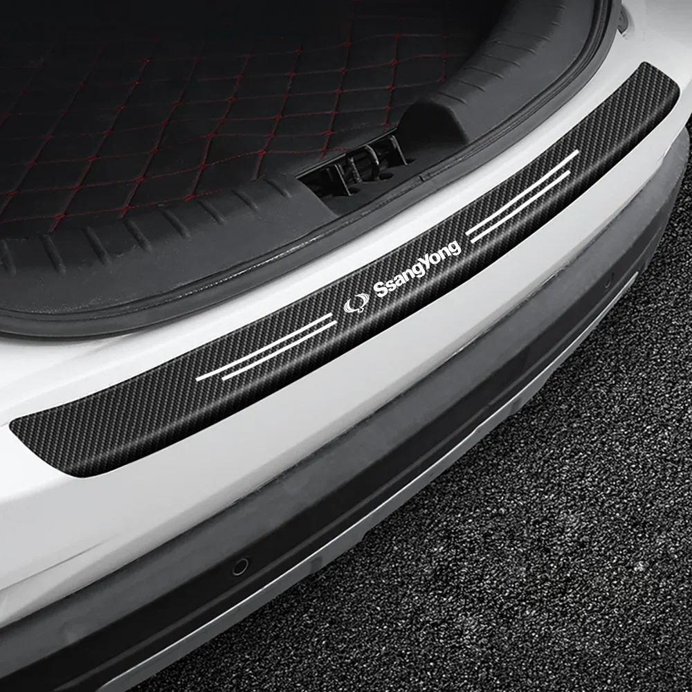 

1PC Car Trunk Bumper Guard Protector Film Sticker Decal for Ssangyong Actyon Rexton Korando Rodius Kyron Tivoli Musso XLV Stavic