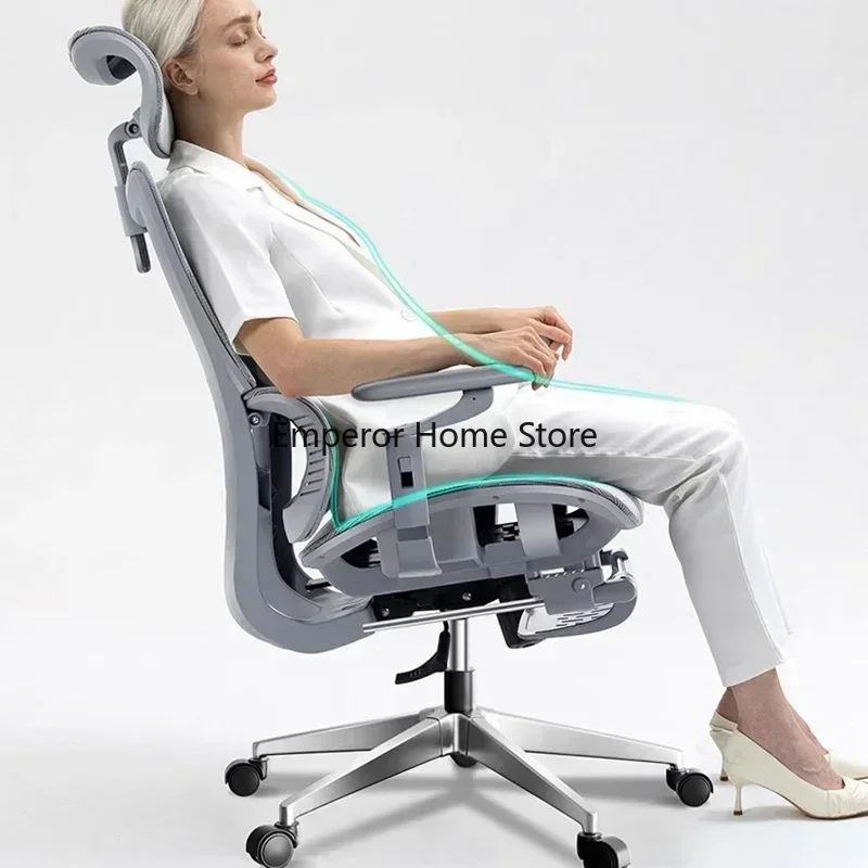 Silla giratoria ergonómica para ordenador, asiento de oficina, elevador, 4d, 7D, malla transpirable, Lumbar separada, muebles para juegos