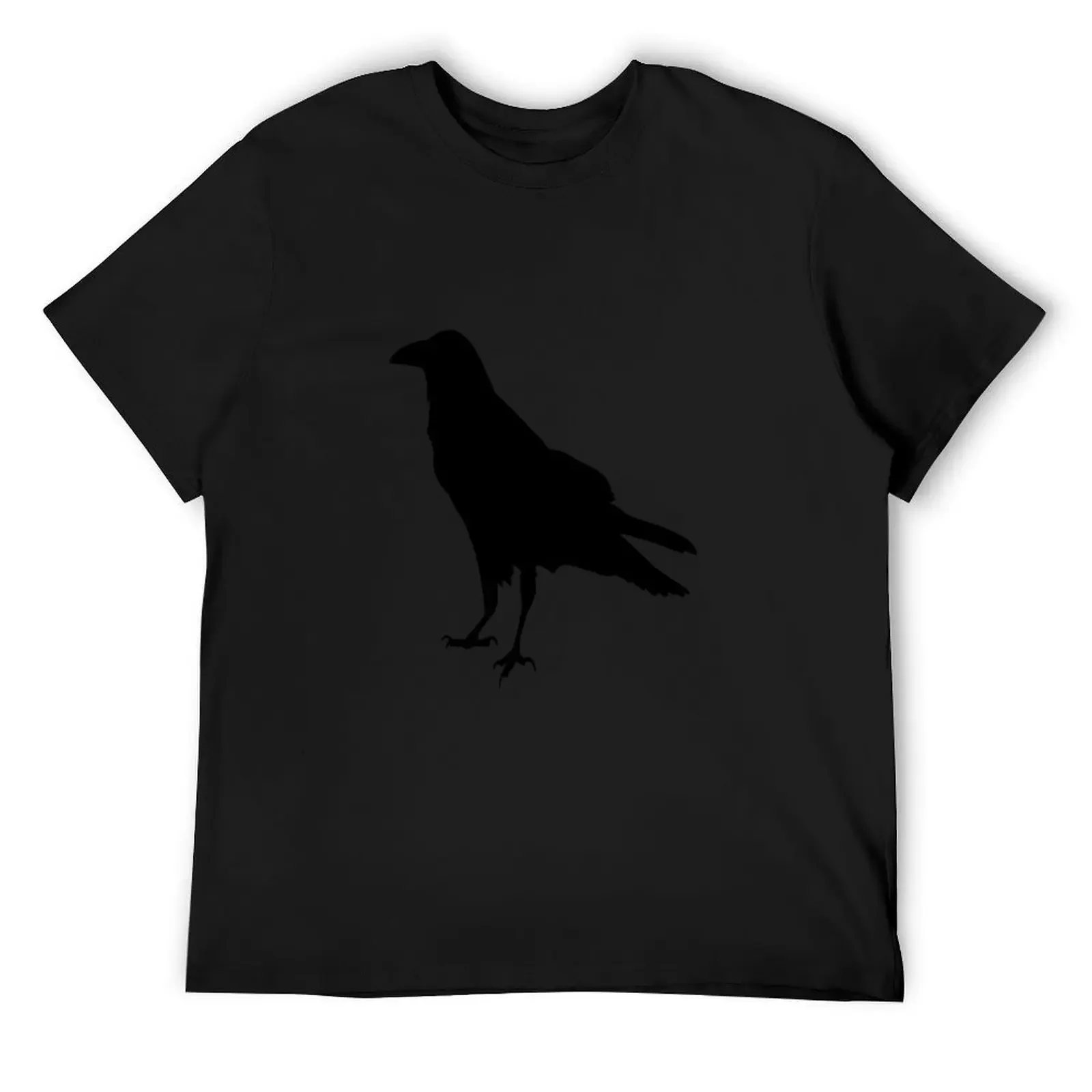 

Black Raven Silhouette Illustration Crow Artwork T-Shirt man clothes vintage clothes cotton graphic tees outfits for men