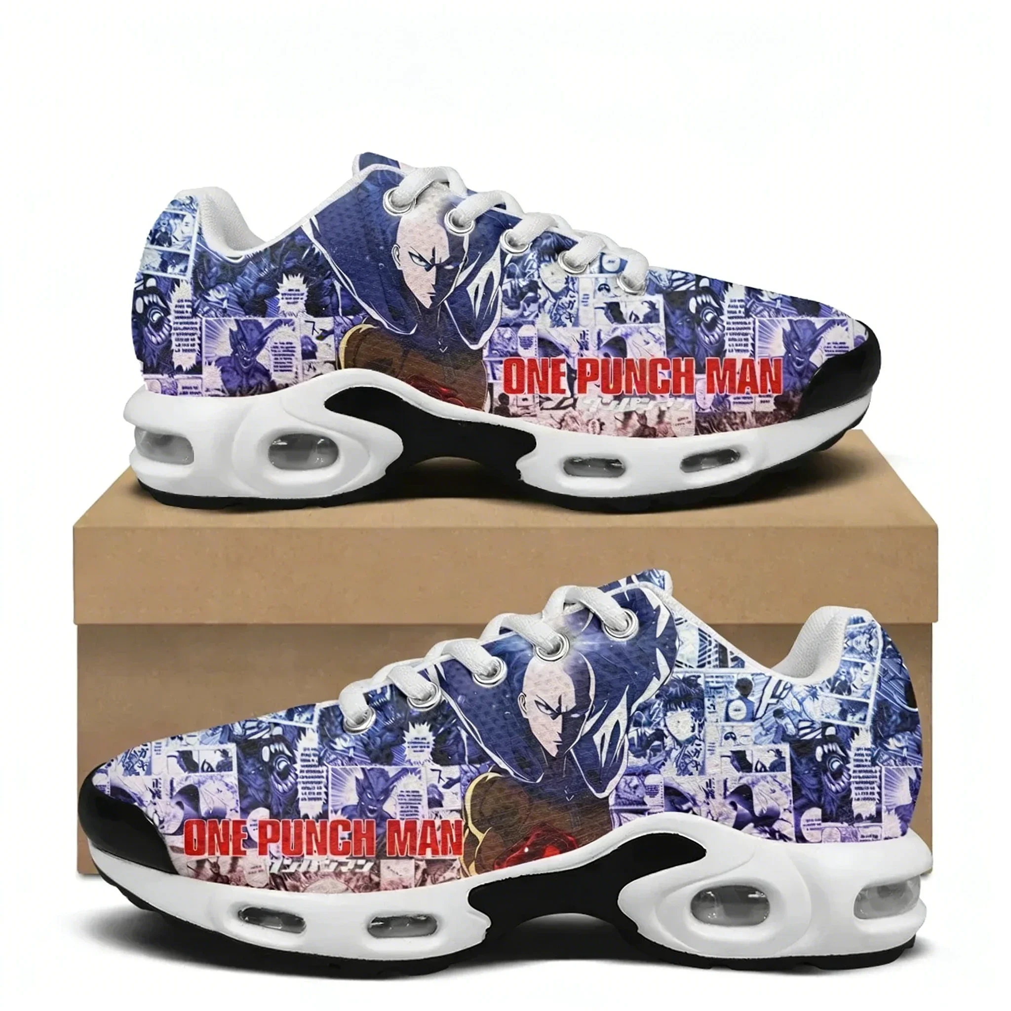 One Punch Man Air Cushion Sneakers Mens Womens Teenager Lightweight Sports Shoes High Quality Custom Leisure Mesh Sneaker
