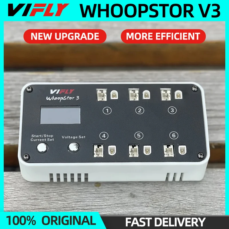 VIFLY WhoopStor V3 Cargador Y Descargador 1S LiPo Con Pantalla LCD – Para Baterías Tiny Whoop Con Conectores PH2.0 Y BT2.0