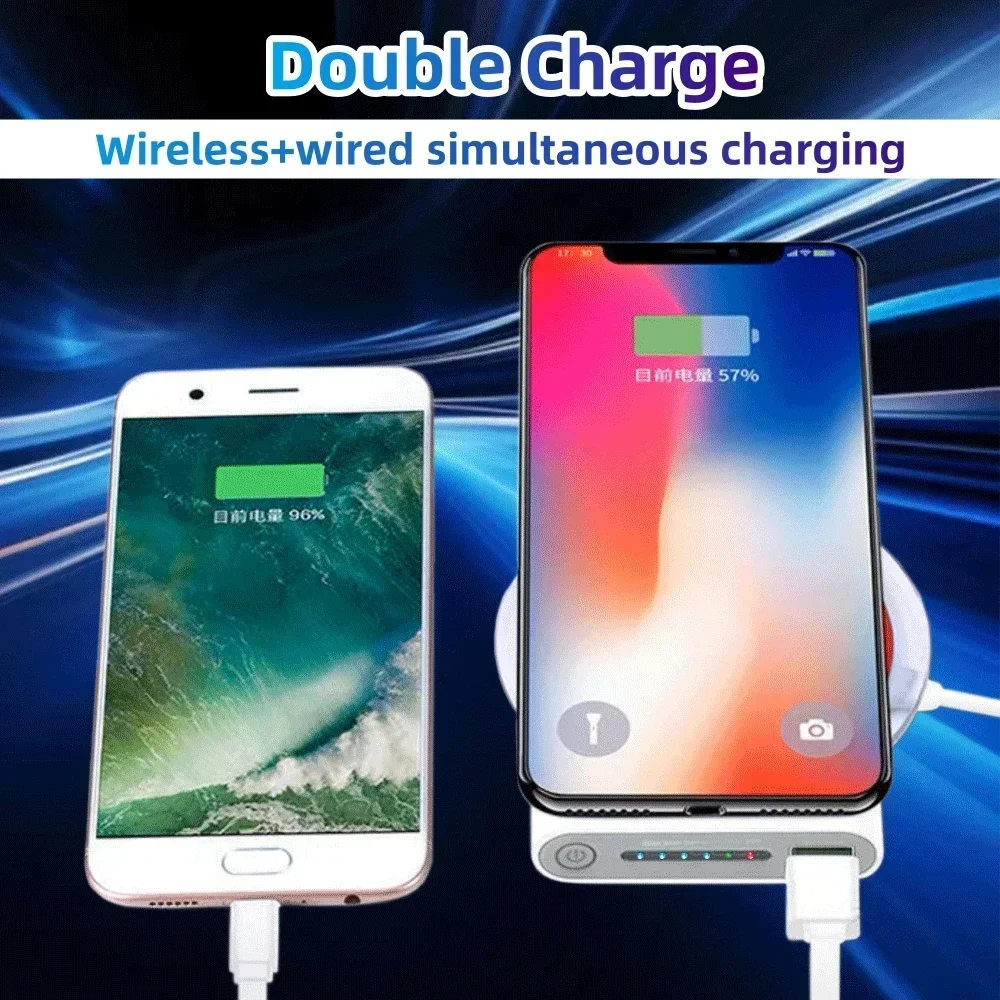 10000mAh New Wireless Power Bank Ultra large capacity Two way Super Fast Charging For IPhone Type-c External Battery Powerbank