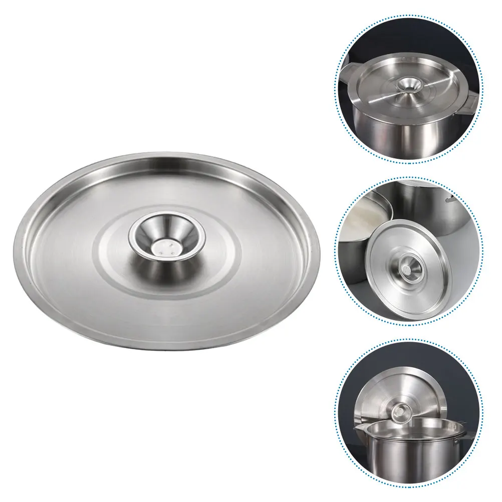 

Stainless Steel Pot Lid Metal Seasoning Cover Reusable Oil Jar Lids Universal for Grease Pots Cookware Lightweight for Cylinder