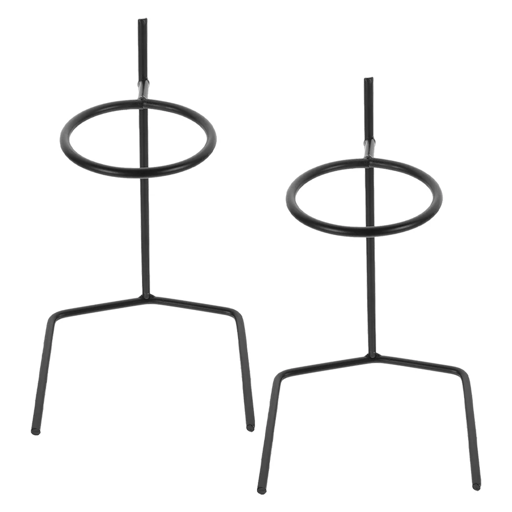 

2 pcs Coffee Stand Black Stainless Steel Dripper Holder Lightweight Easy Store Small Size Brewing Filter Cup Bracket