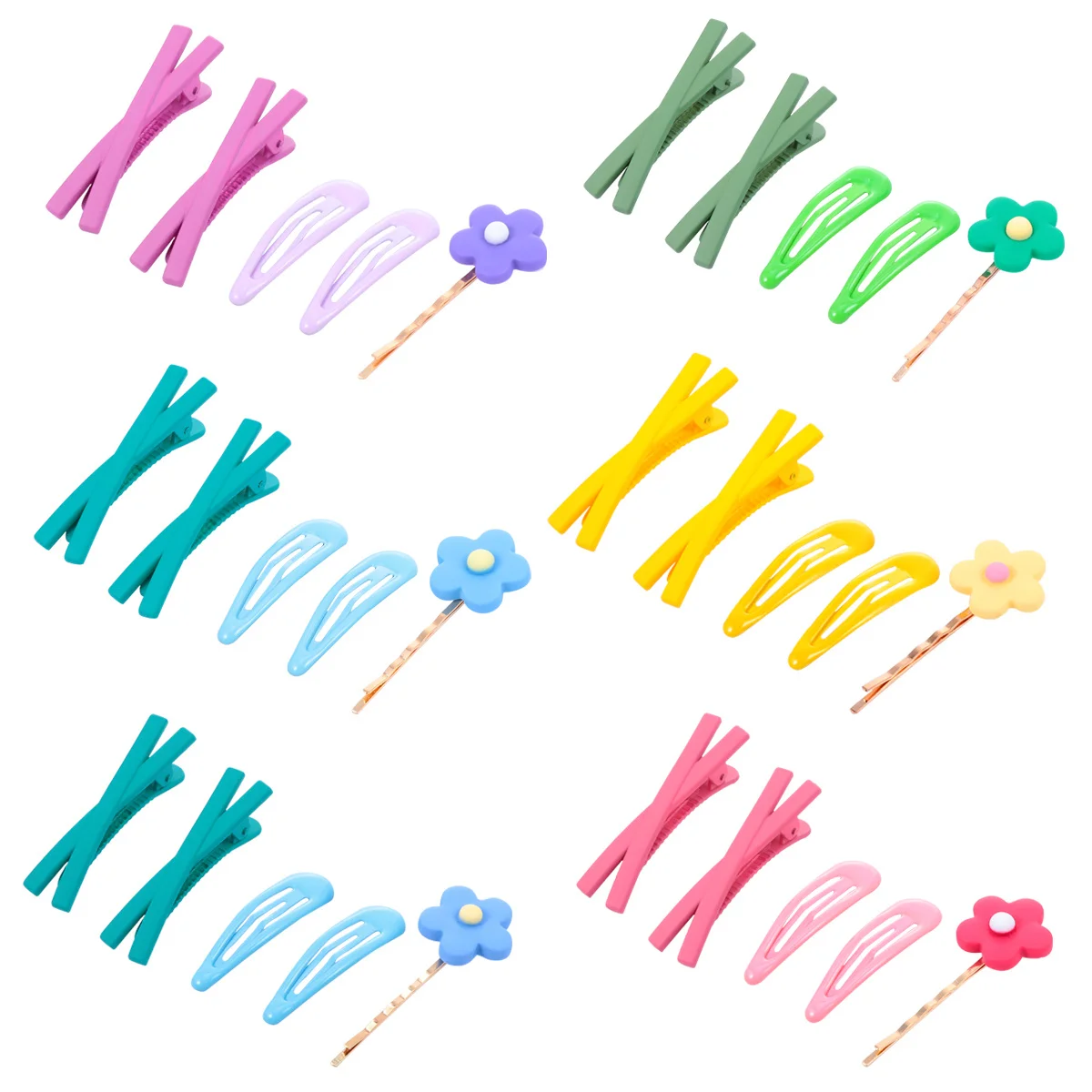 مجموعة دبوس شعر متقاطع وزهرة مكونة من 30 قطعة، مشابك شعر جانبية بسيطة وأنيقة للحفلات والمدرسة وإكسسوارات الشعر اليومية #5